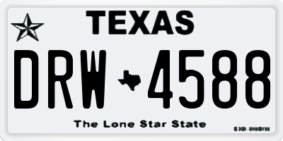 TX license plate DRW4588