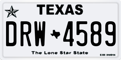 TX license plate DRW4589