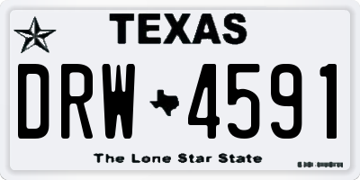 TX license plate DRW4591