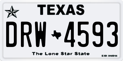 TX license plate DRW4593