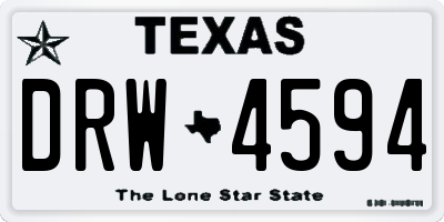 TX license plate DRW4594