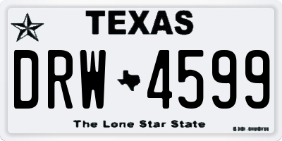 TX license plate DRW4599