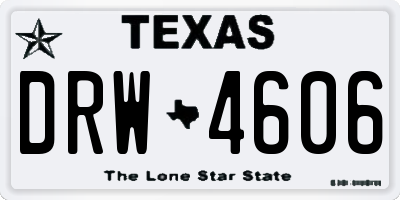 TX license plate DRW4606