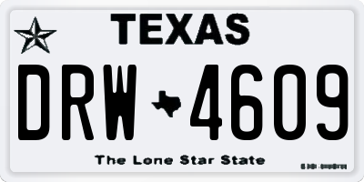 TX license plate DRW4609