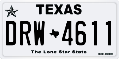 TX license plate DRW4611