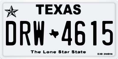 TX license plate DRW4615