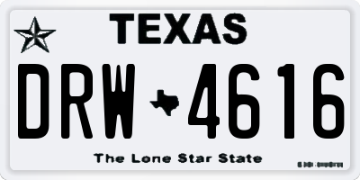 TX license plate DRW4616