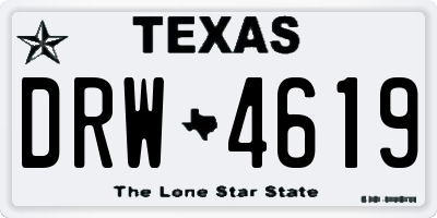 TX license plate DRW4619