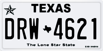 TX license plate DRW4621