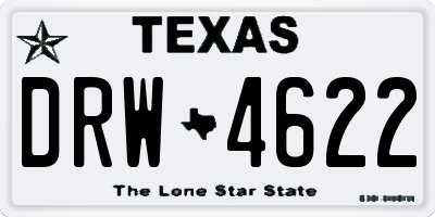 TX license plate DRW4622