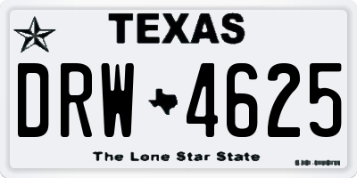 TX license plate DRW4625