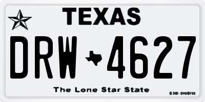 TX license plate DRW4627