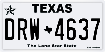 TX license plate DRW4637