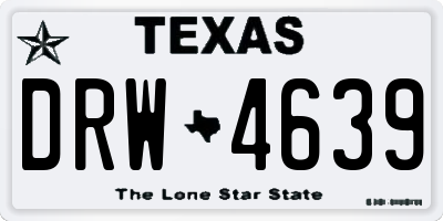 TX license plate DRW4639