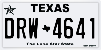 TX license plate DRW4641