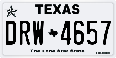 TX license plate DRW4657