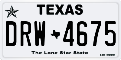 TX license plate DRW4675