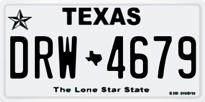 TX license plate DRW4679