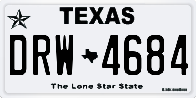 TX license plate DRW4684