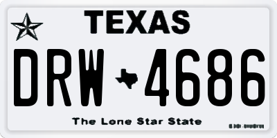 TX license plate DRW4686