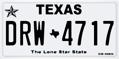 TX license plate DRW4717