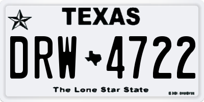 TX license plate DRW4722