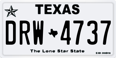 TX license plate DRW4737