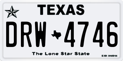 TX license plate DRW4746
