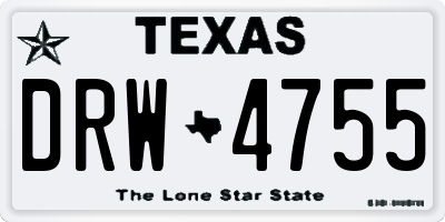 TX license plate DRW4755