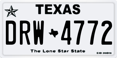 TX license plate DRW4772