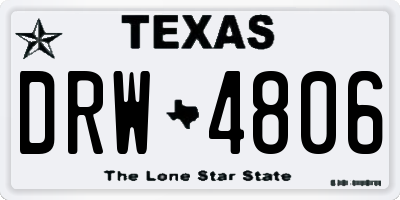 TX license plate DRW4806