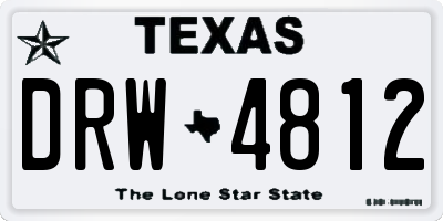 TX license plate DRW4812