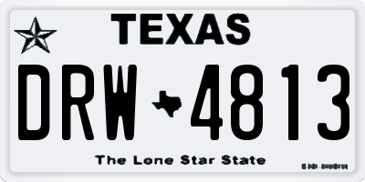 TX license plate DRW4813