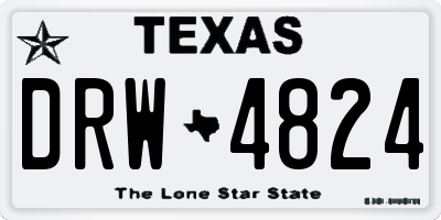 TX license plate DRW4824