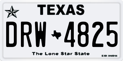 TX license plate DRW4825