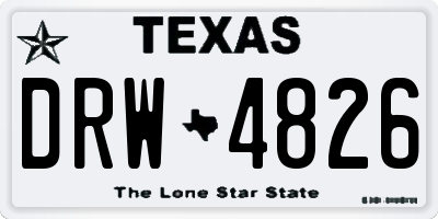 TX license plate DRW4826