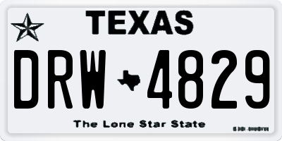 TX license plate DRW4829