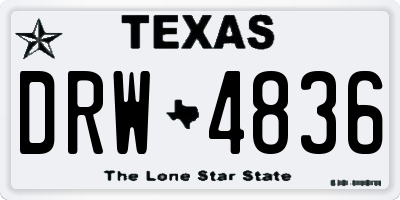 TX license plate DRW4836