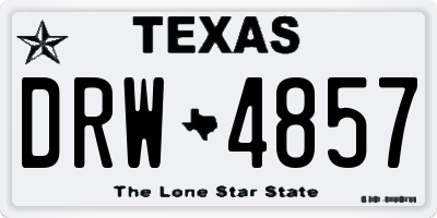 TX license plate DRW4857