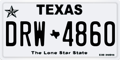 TX license plate DRW4860