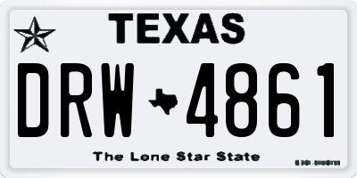 TX license plate DRW4861
