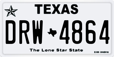 TX license plate DRW4864