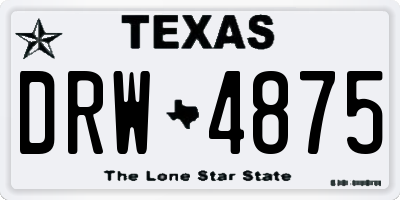 TX license plate DRW4875