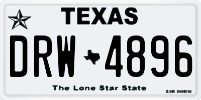 TX license plate DRW4896