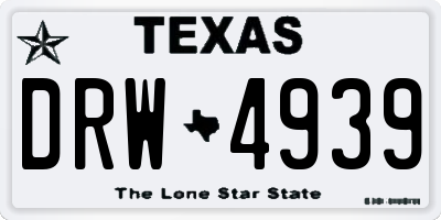 TX license plate DRW4939