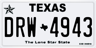 TX license plate DRW4943