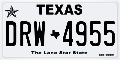 TX license plate DRW4955