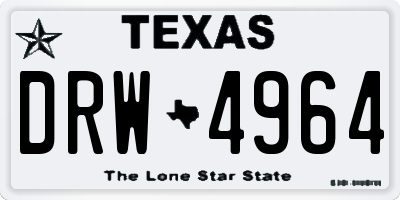 TX license plate DRW4964