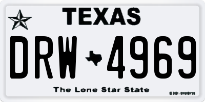 TX license plate DRW4969