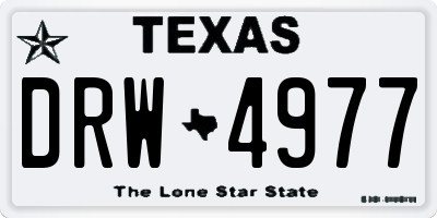 TX license plate DRW4977